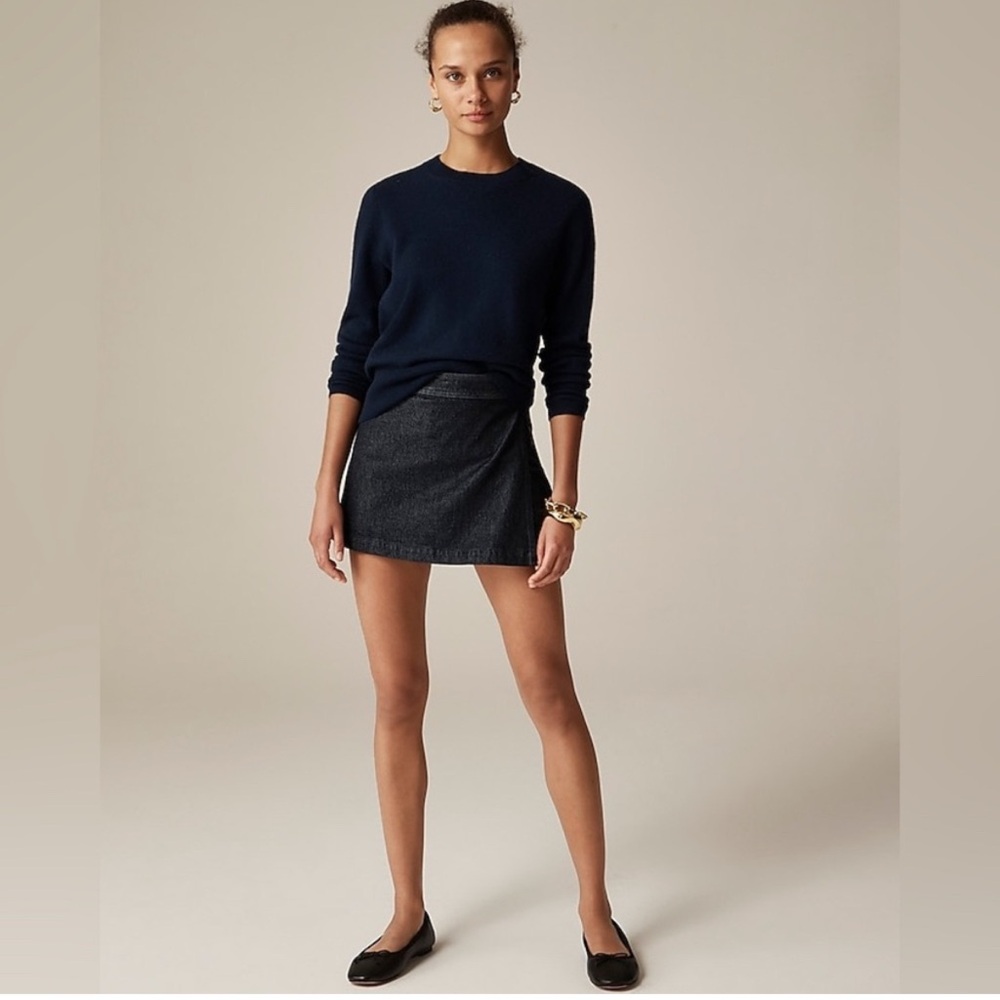 J. Crew Navy Crewneck Cashmere Sweater